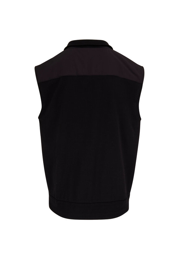 Brioni - Black Wool & Technical Fabric Vest 