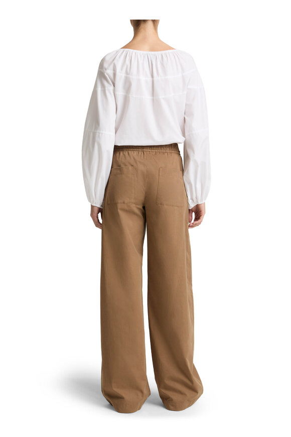 Vince Almondine Cotton Double Waist Drawstring Pant - view 3