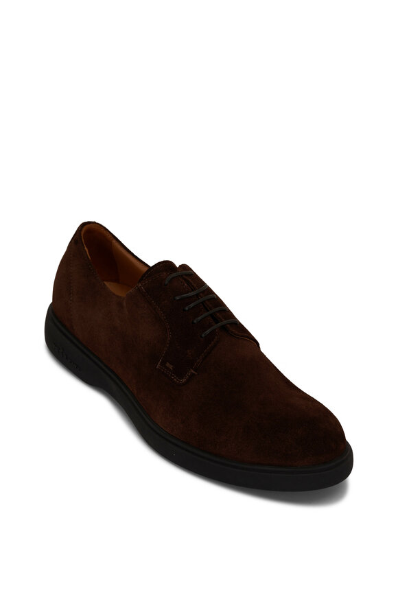 Kiton - Dark Brown Suede Derby Shoe