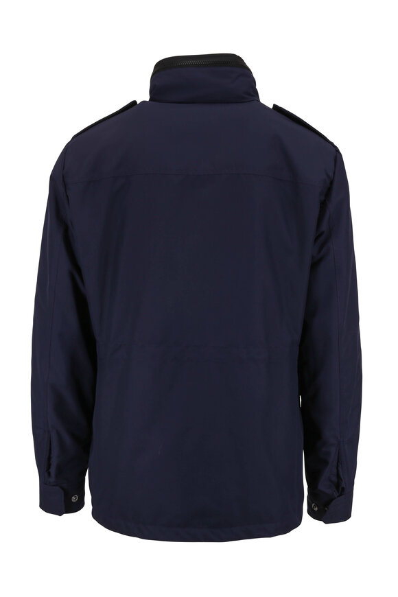 Moncler Navy Blue Down Field Jacket - view 4