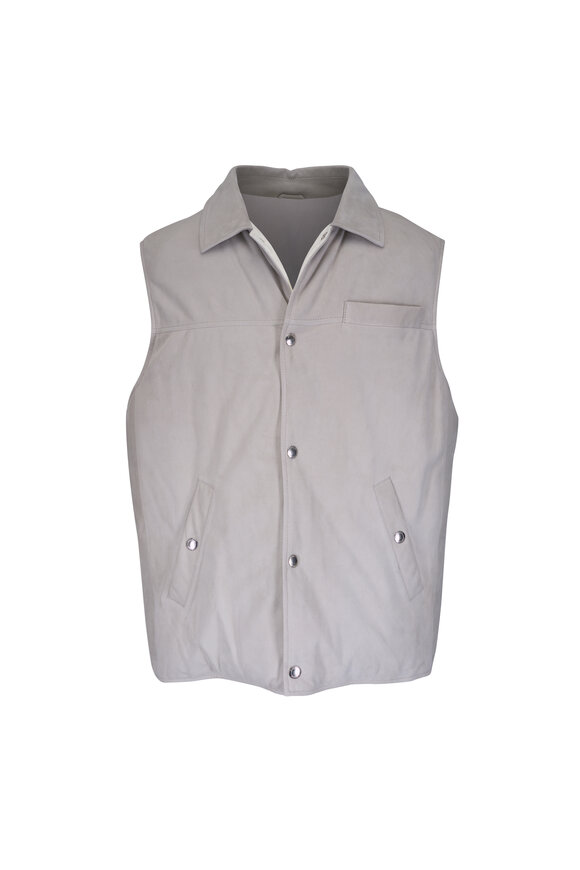 Brunello Cucinelli - Navy Blue Down Vest | Mitchell Stores