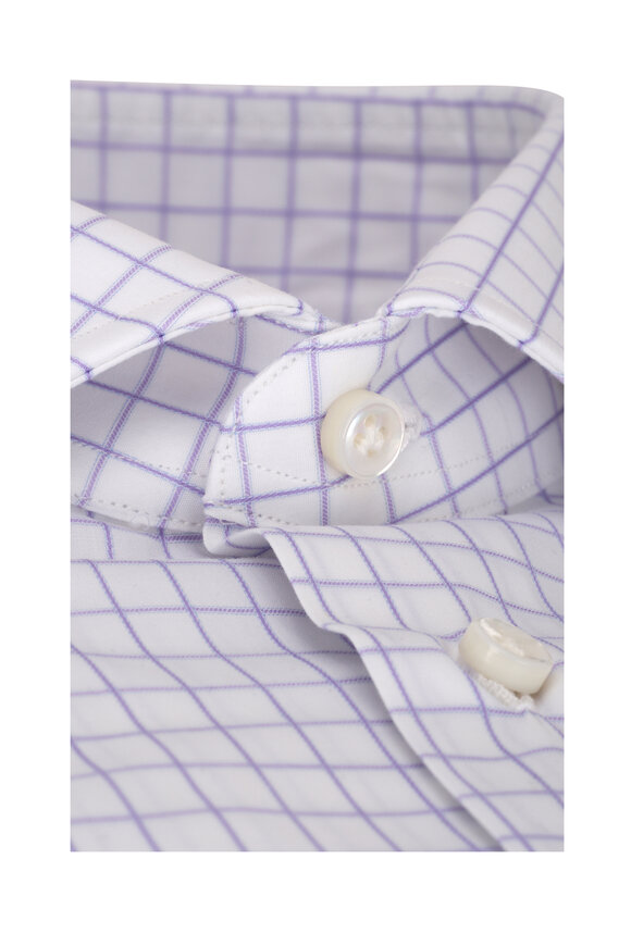 Borriello - New Volga Purple Windowpane Dress Shirt