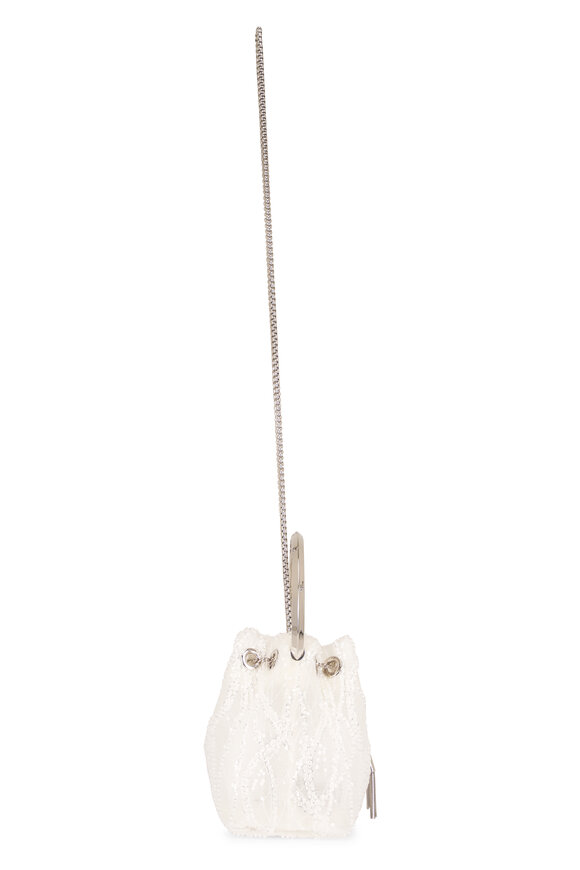 Jimmy Choo Bon Bon White Embellished Top Handle Bag - view 6