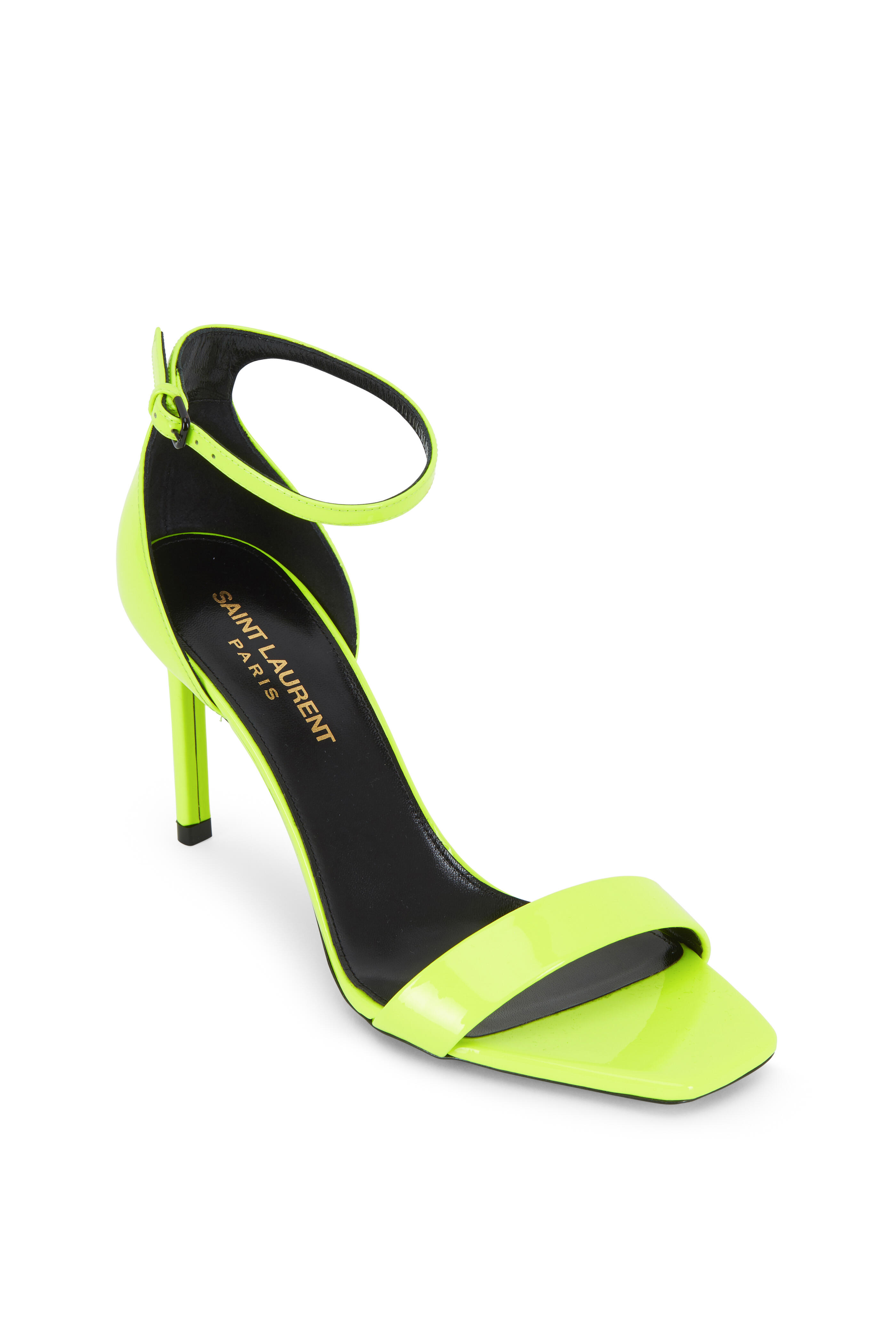 サンダル・ミュール Saint Laurent FW25 Sandals (785632 AADGZ2603) Saint Laurent - Amber Fluorescent Yellow Sandal, 85mm