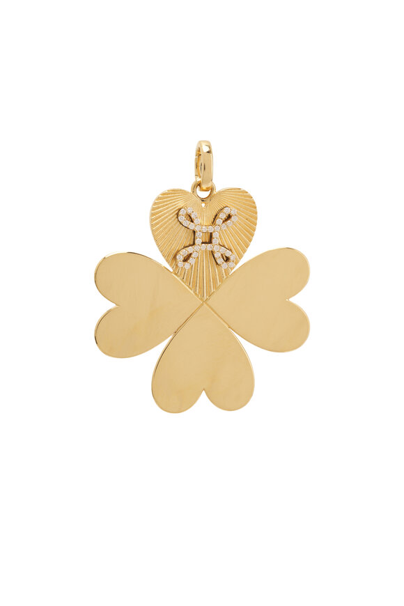 Foundrae Four Heart Clover Oversized Medallion Charm