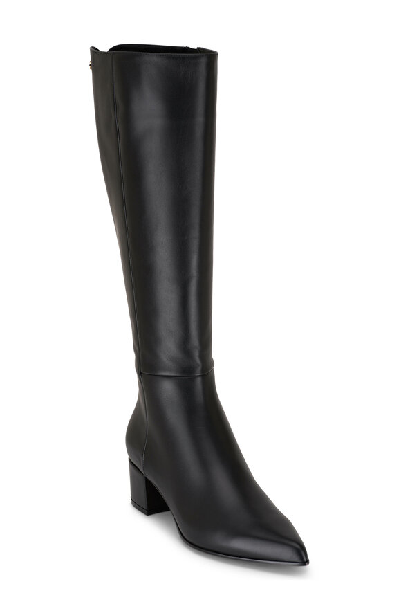 Gianvito Rossi Lyell Black Leather Tall Boot, 45mm