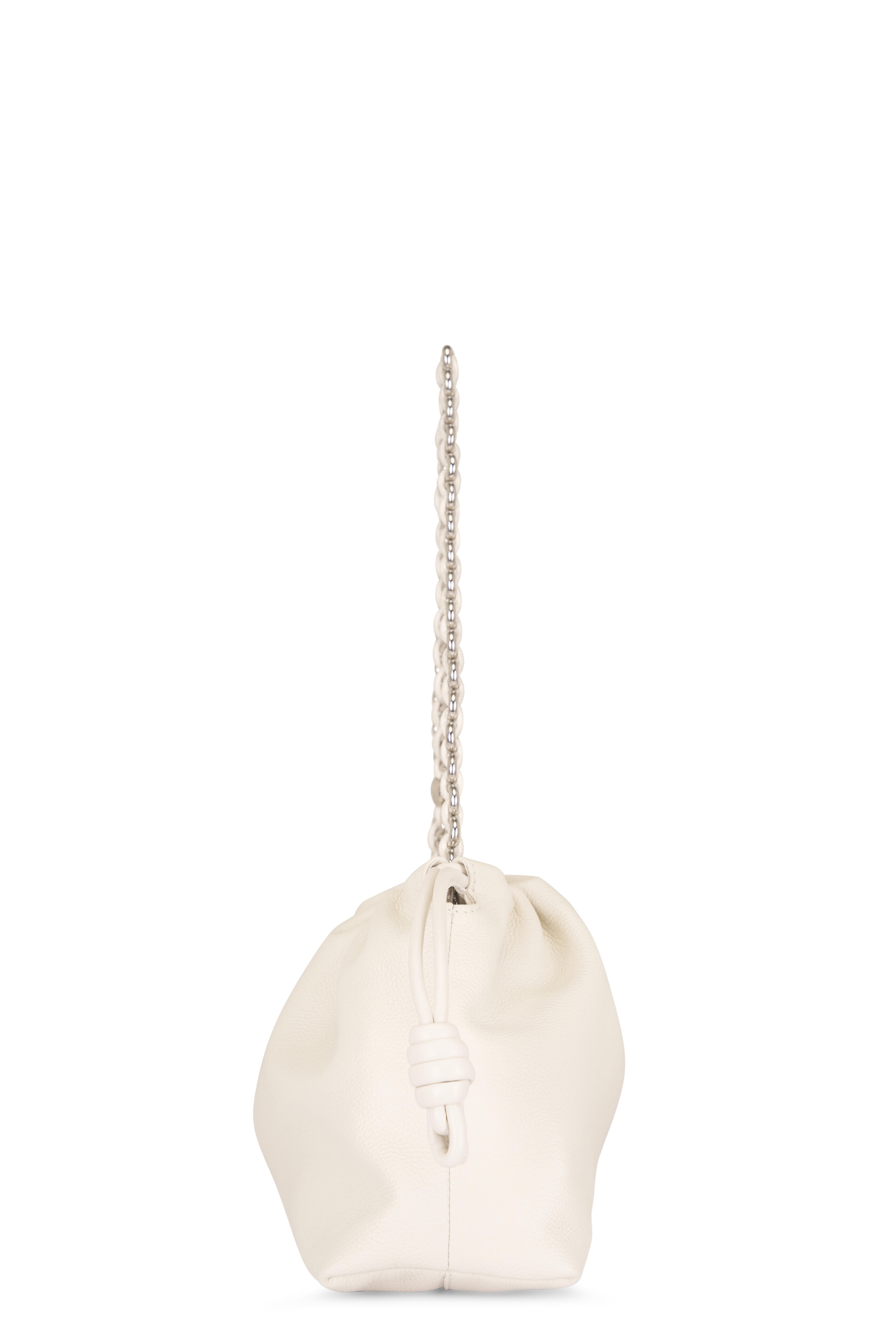 Loewe - Medium Flamenco Soft White Leather Clutch - view 3