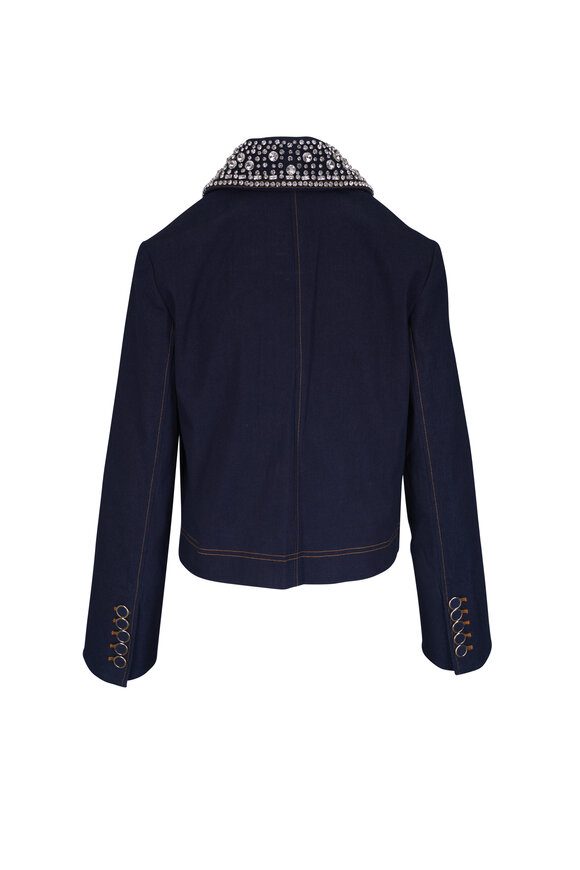 Veronica Beard Barrington Midnight Wash Embellished Denim Jacket - view 5