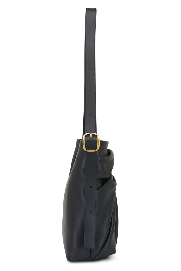 Loewe Draped Black Mellow Leather Tote - view 3