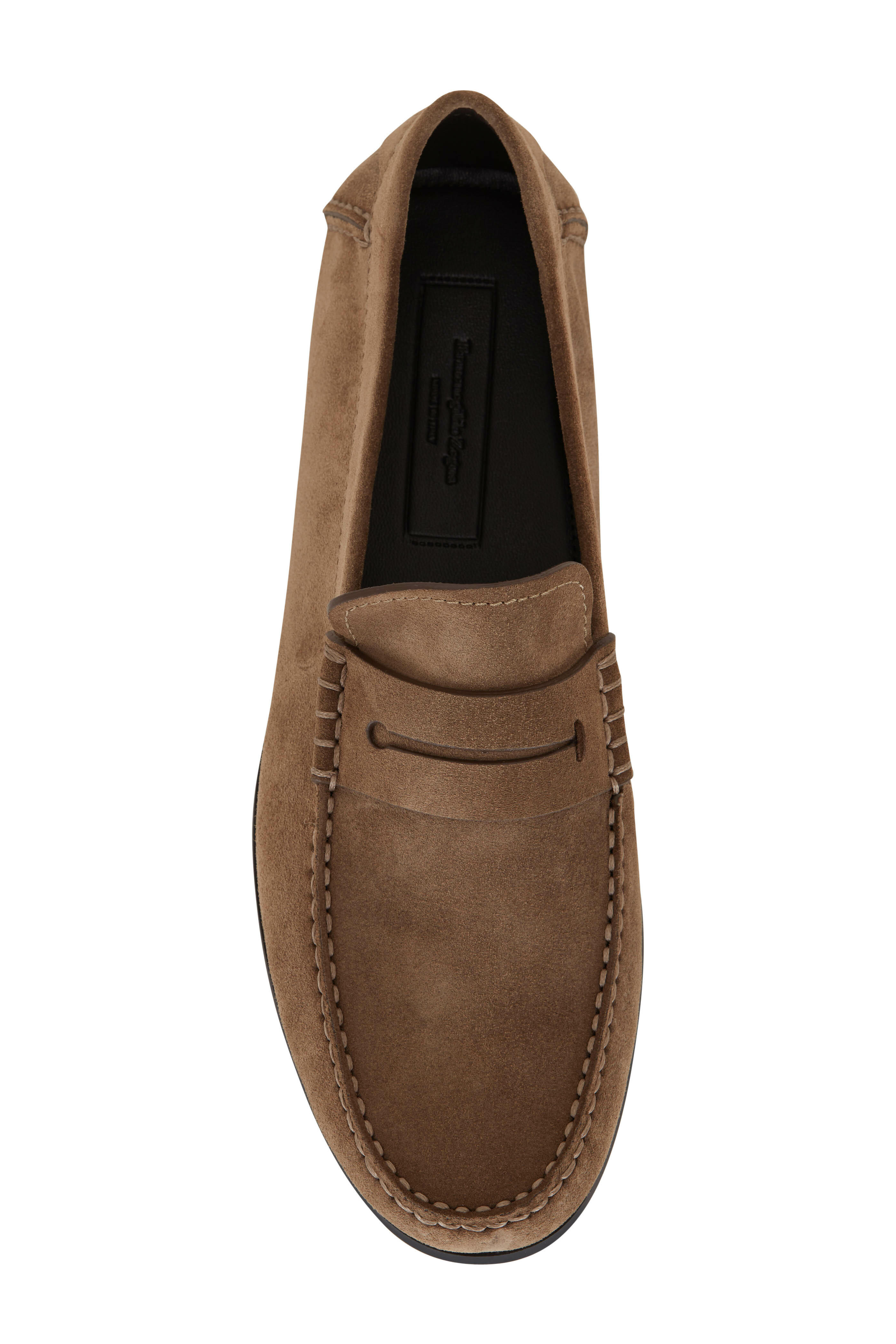 Zegna - Medium Brown Suede Penny Loafer