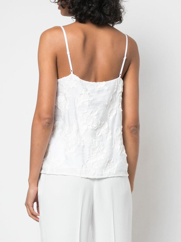 Vince - Optic White Textured Floral Cami