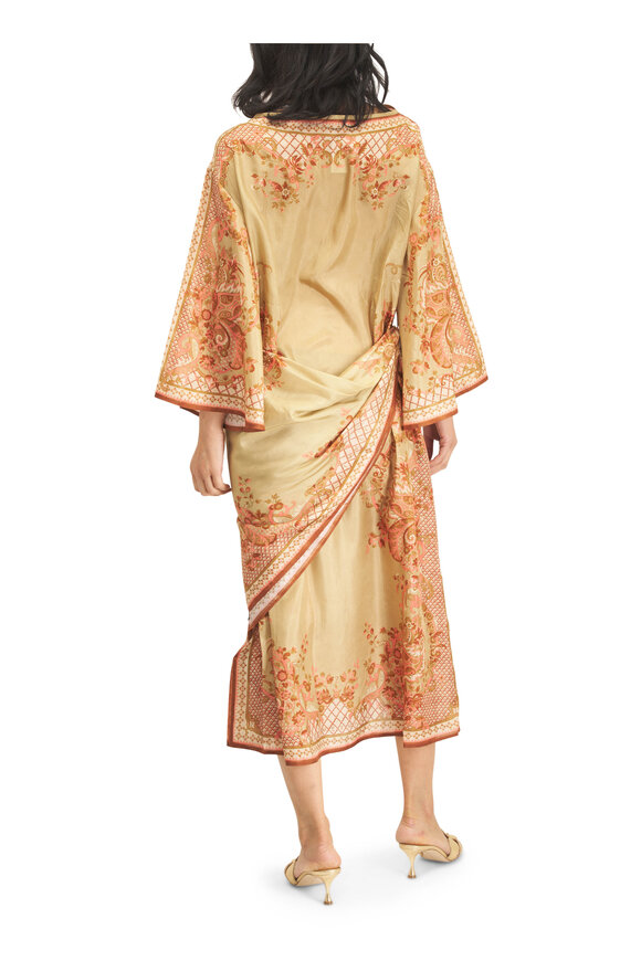 Zimmermann Aster Sage Paisley Floral Tunic Midi Dress - view 4