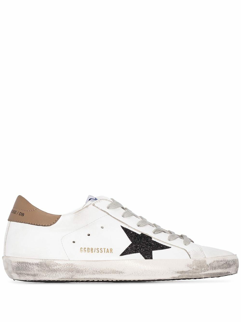 Golden Goose - Superstar White & Black Glitter Star Sneaker