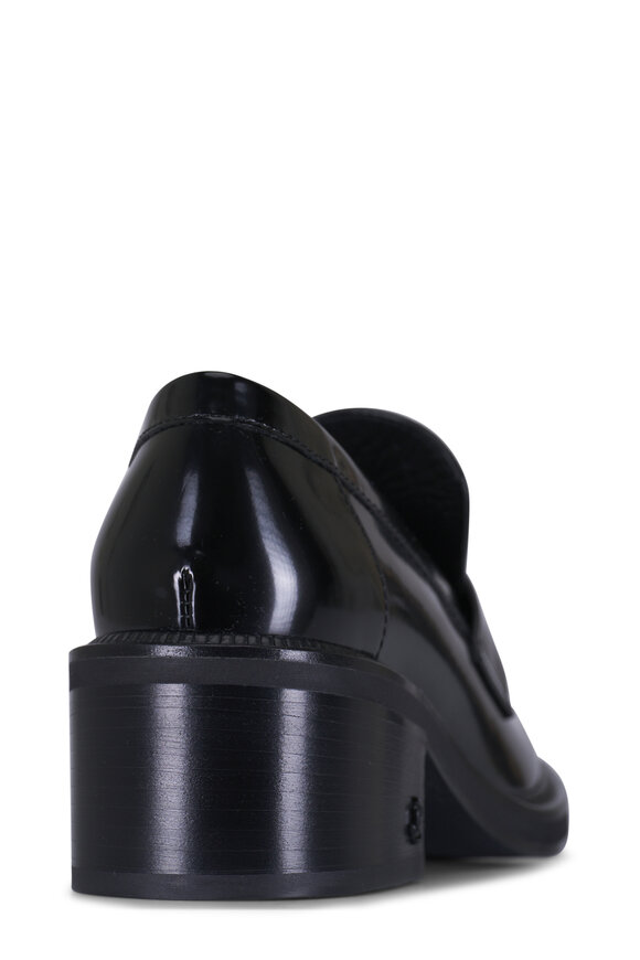 Jimmy Choo Tylor Black Leather Loafer, 60mm - view 3