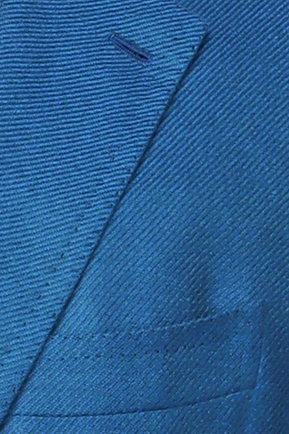 Cesare Attolini Solid Teal Cashmere Sportcoat - view 3