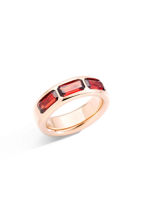 Pomellato 18k Rose Gold Iconica Fancy Garnet Ring - view 1