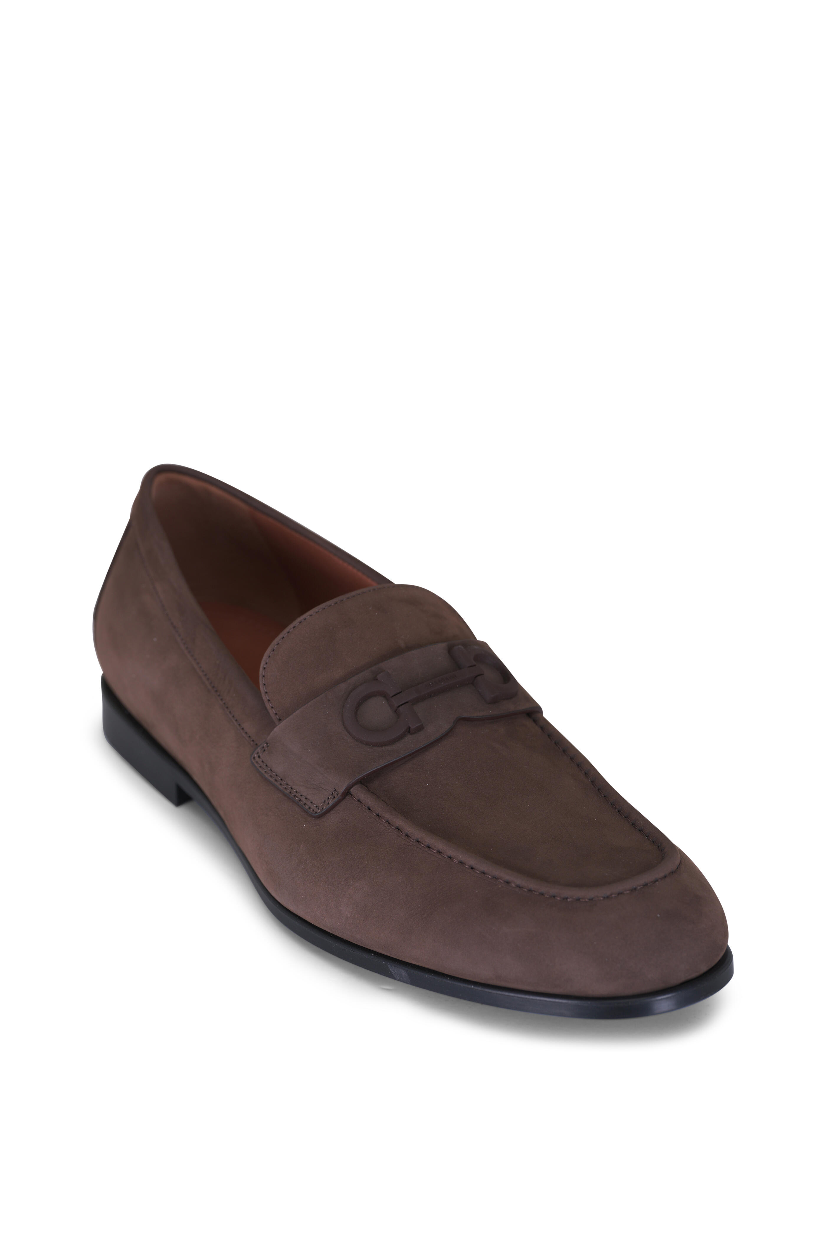 Ferragamo - Touch Dark Brown Nubuck Loafer - view 1