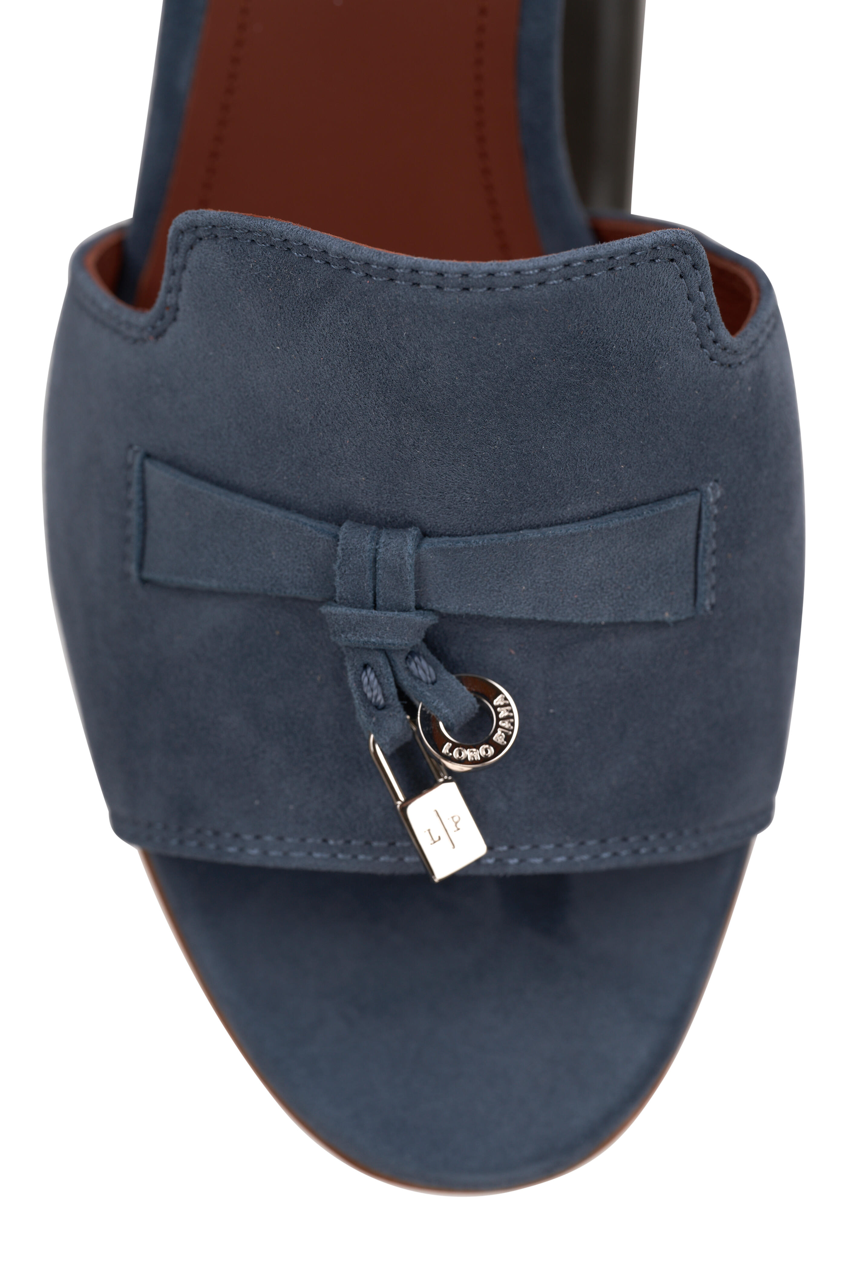 Loro Piana - Summer Charms Denim Suede Slipper, 55mm