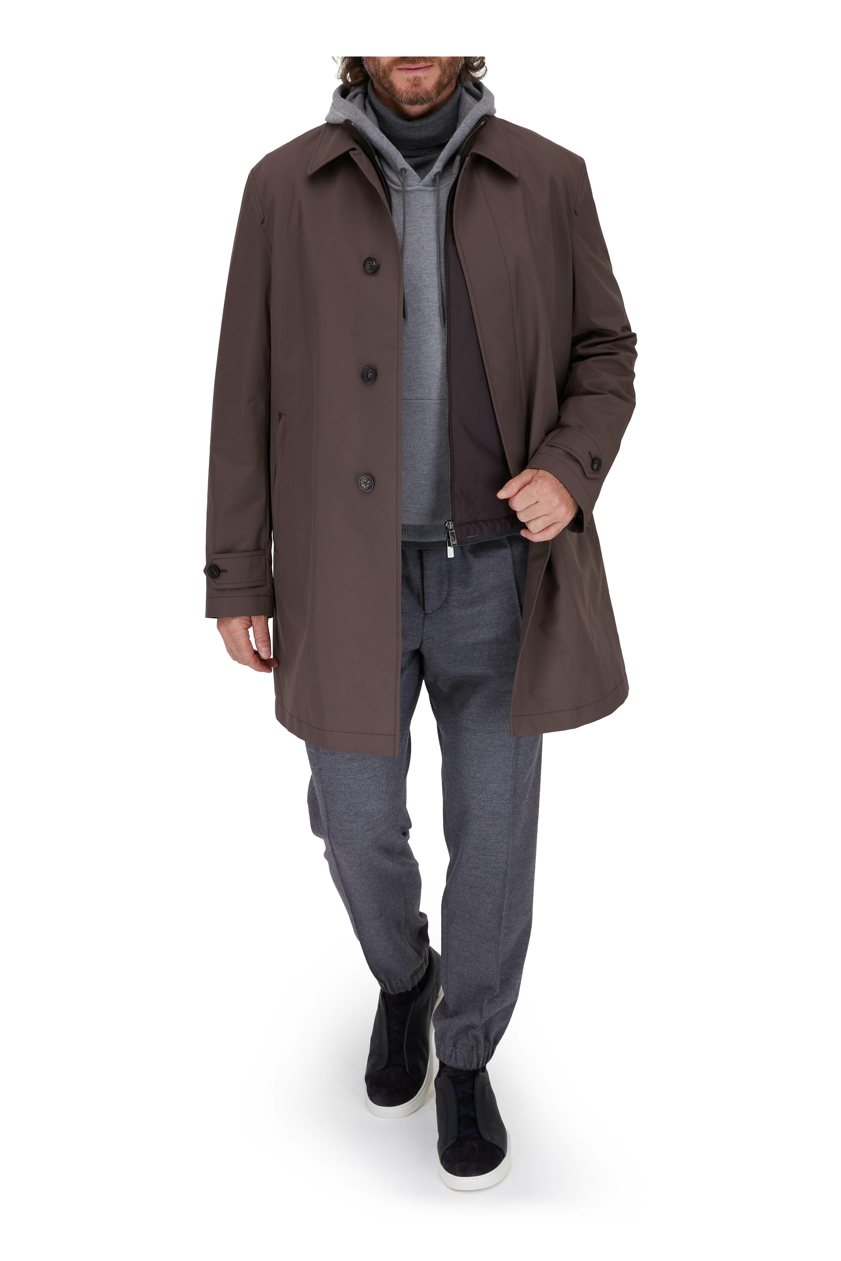 Zegna - Gray Cotton & Cashmere Hoodie