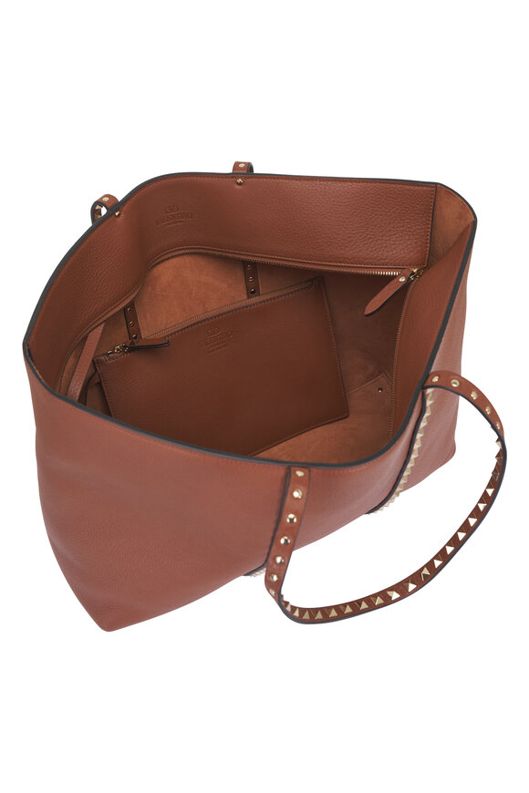Valentino Garavani Medium Rockstud Selleria Leather Tote - view 7