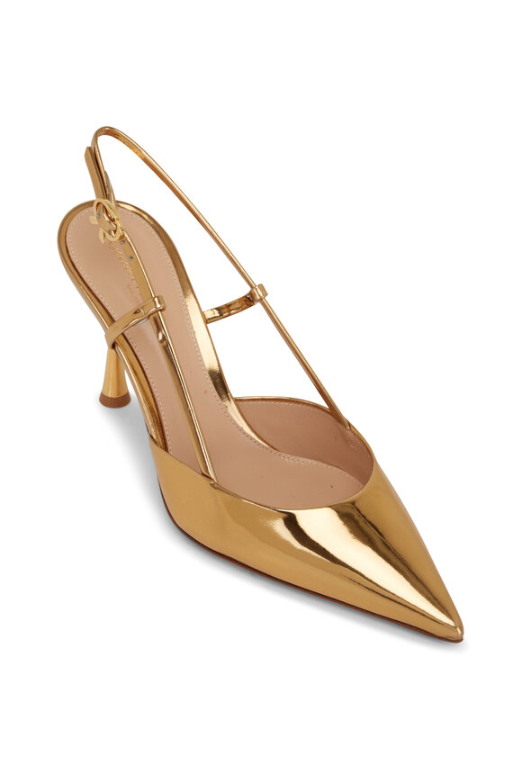Gianvito Rossi Ascent Metal Mekong Metallic Slingback, 85mm - view 1