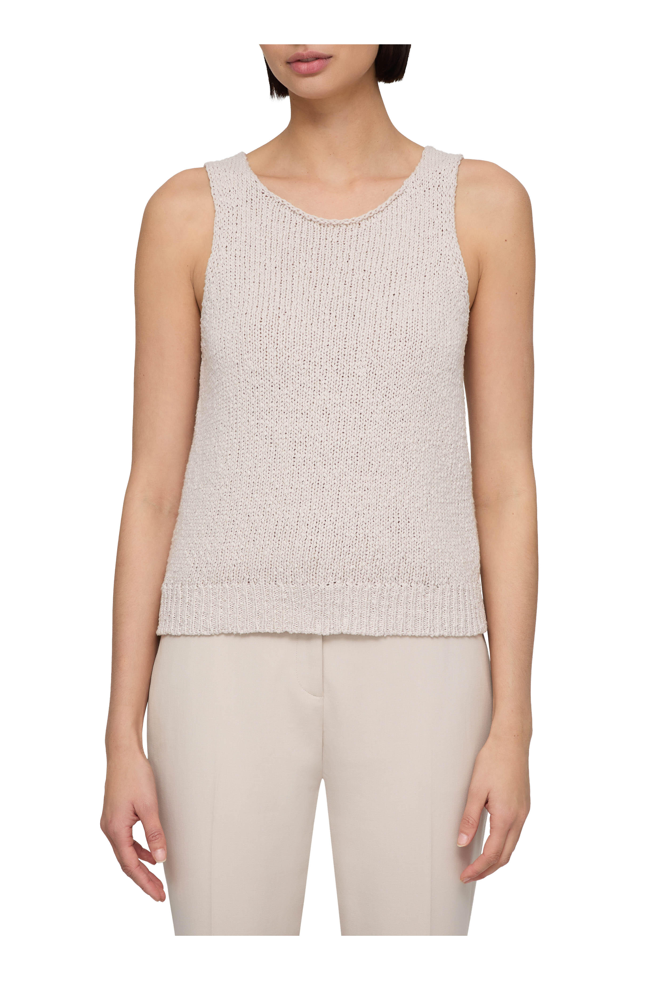 Lafayette 148 New York - Pearl Slub Cotton Scoop Neck Tank
