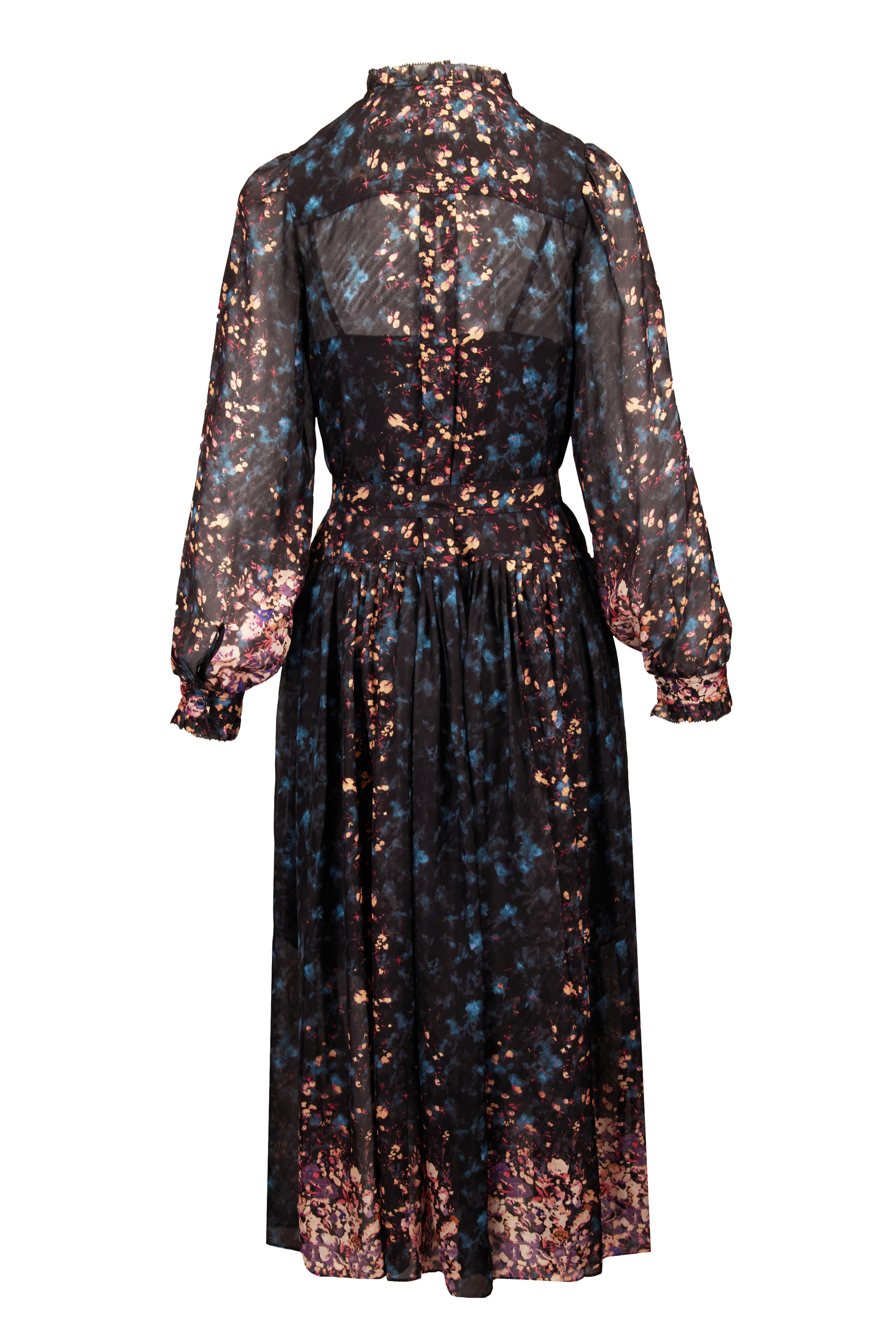 Ulla Johnson - Tessa Eclipse Long Sleeve Silk Dress - view 2