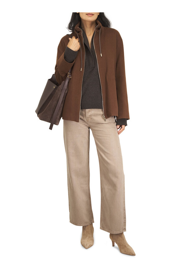 Herno Fine Chocolate Drawstring Jacket - view 2
