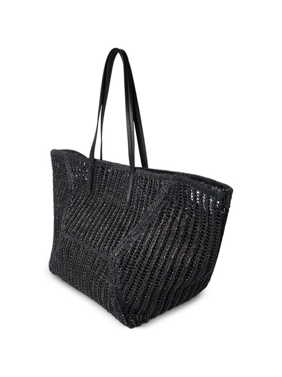 Brunello Cucinelli Medium Duo Black Raffia Tote - view 7
