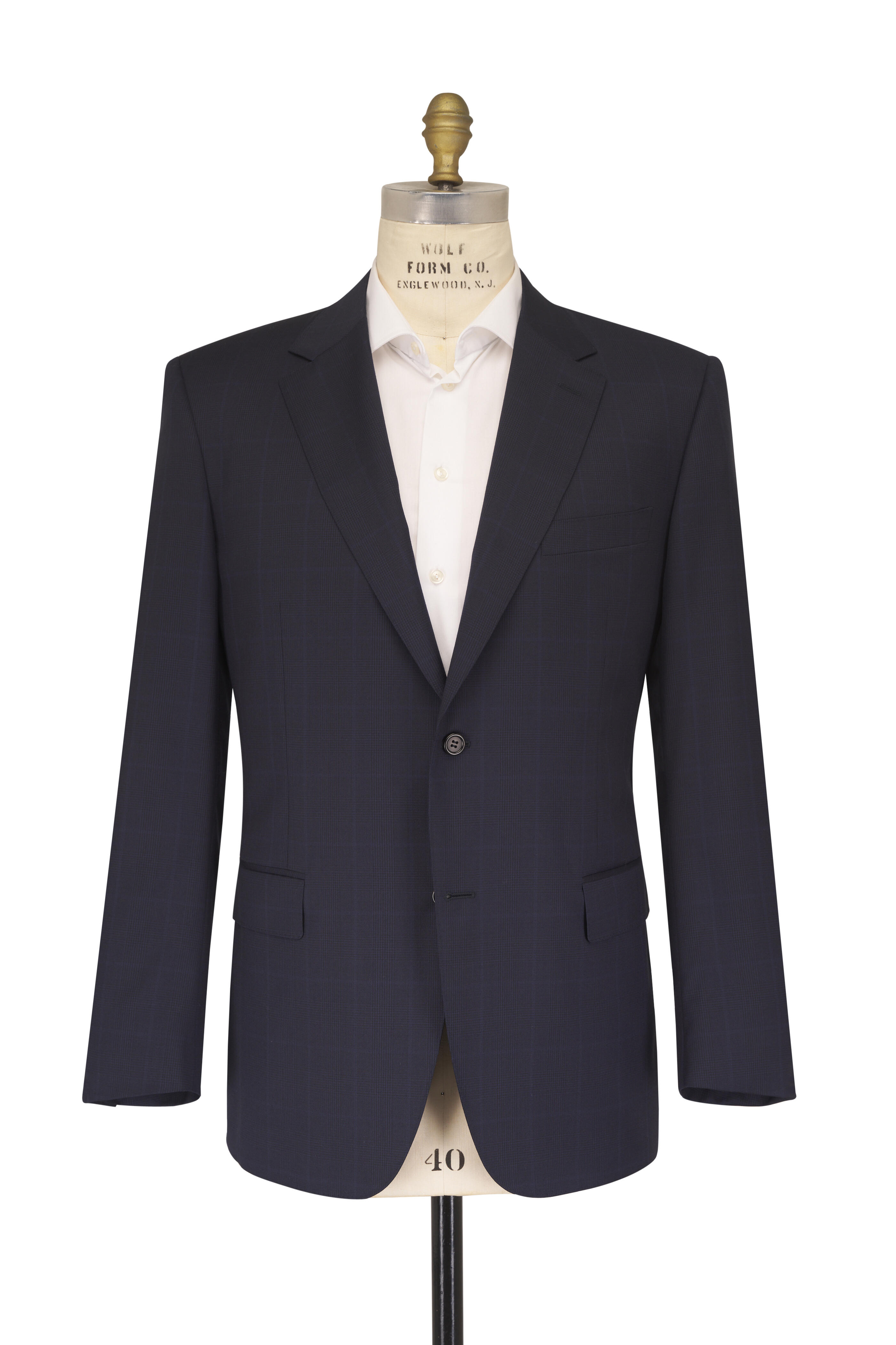 Canali - Midnight Tonal Plaid Wool Suit - view 2