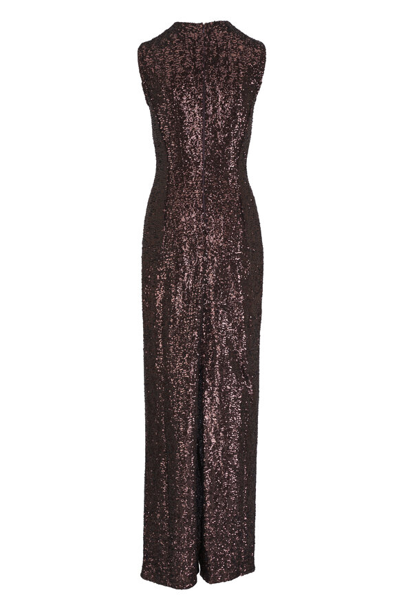 Michael Kors Collection - Chocolate Stretch Sequin Gown