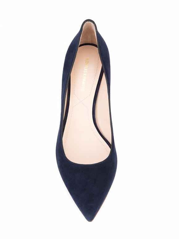 Nicholas Kirkwood Prism Dark Navy Suede Pump, 55mm - view 6