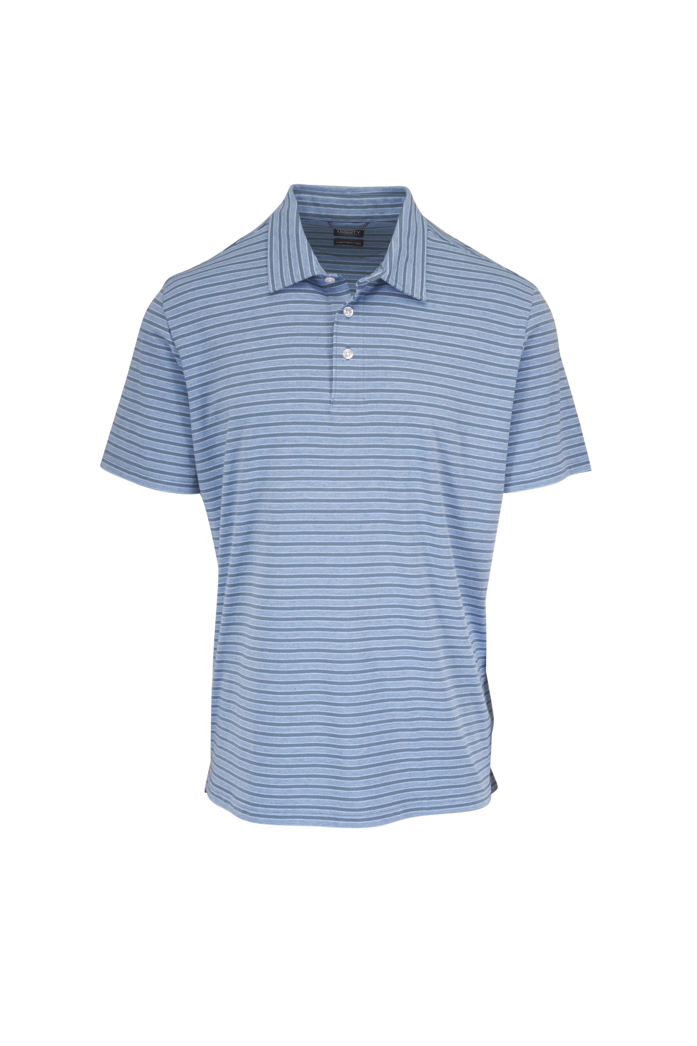 Faherty Brand - Movement™ Creek Falls Stripe Short-Sleeve Polo - view 1