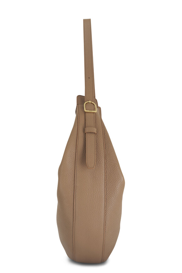 Khaite - Augustina Hazelnut Leather Hobo Bag 