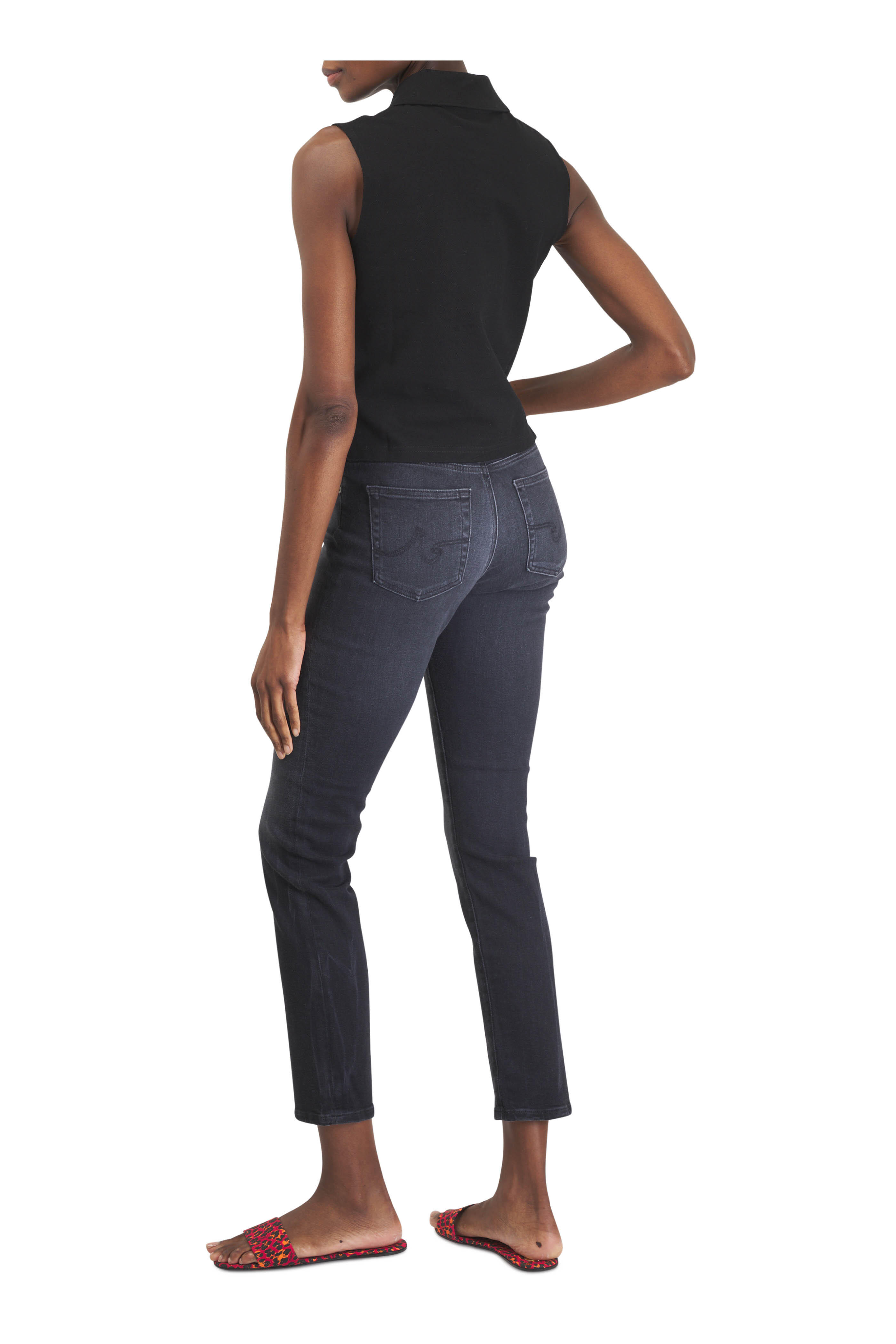 AG - Mari Glitch Mid-Rise Slim Straight Jean