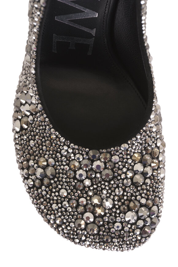 Loewe Toy Black & Silver Rhinestone Pump, 90mm - view 5