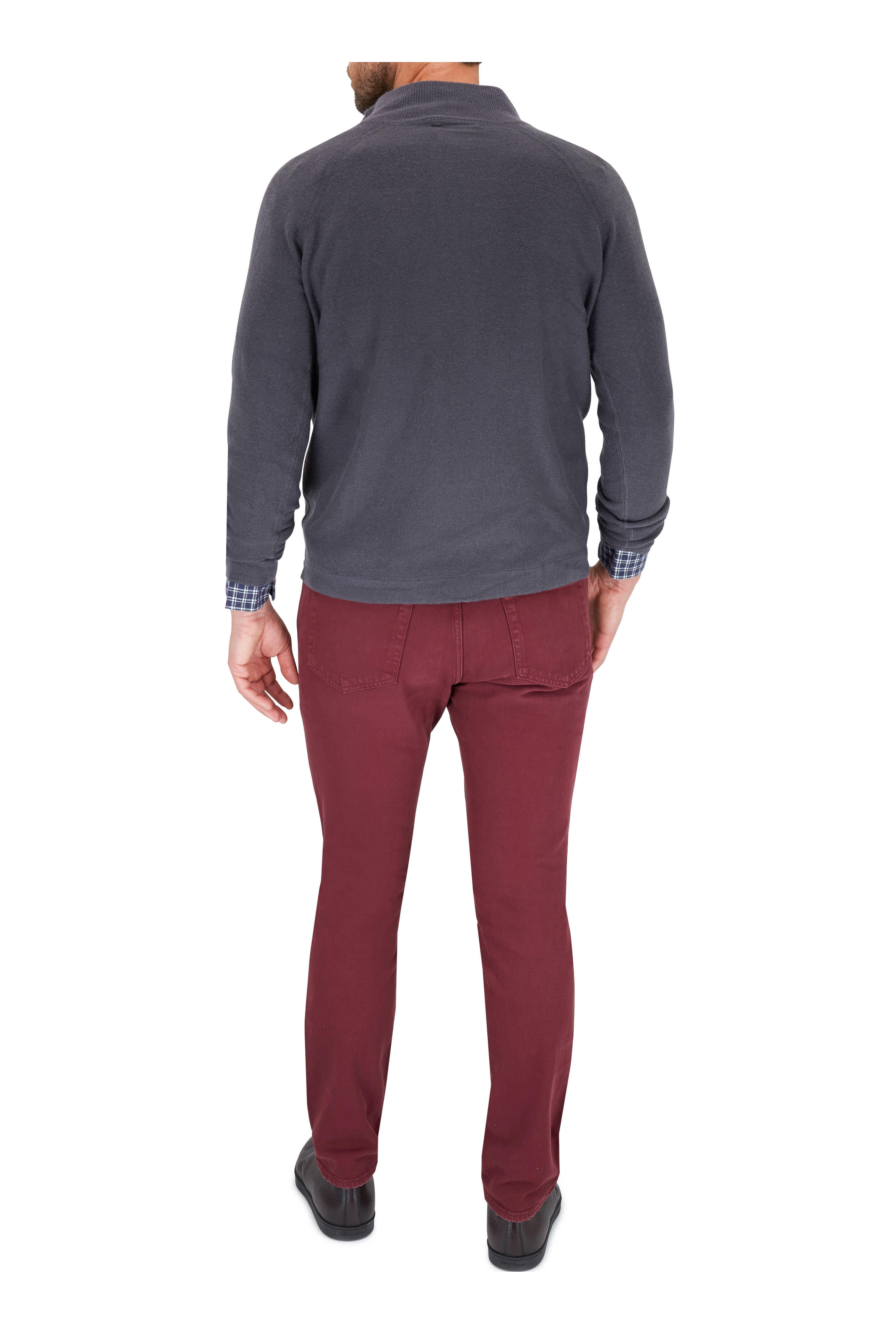 Santoni - Leland Dark Brown Deerskin Lace-Up Boot