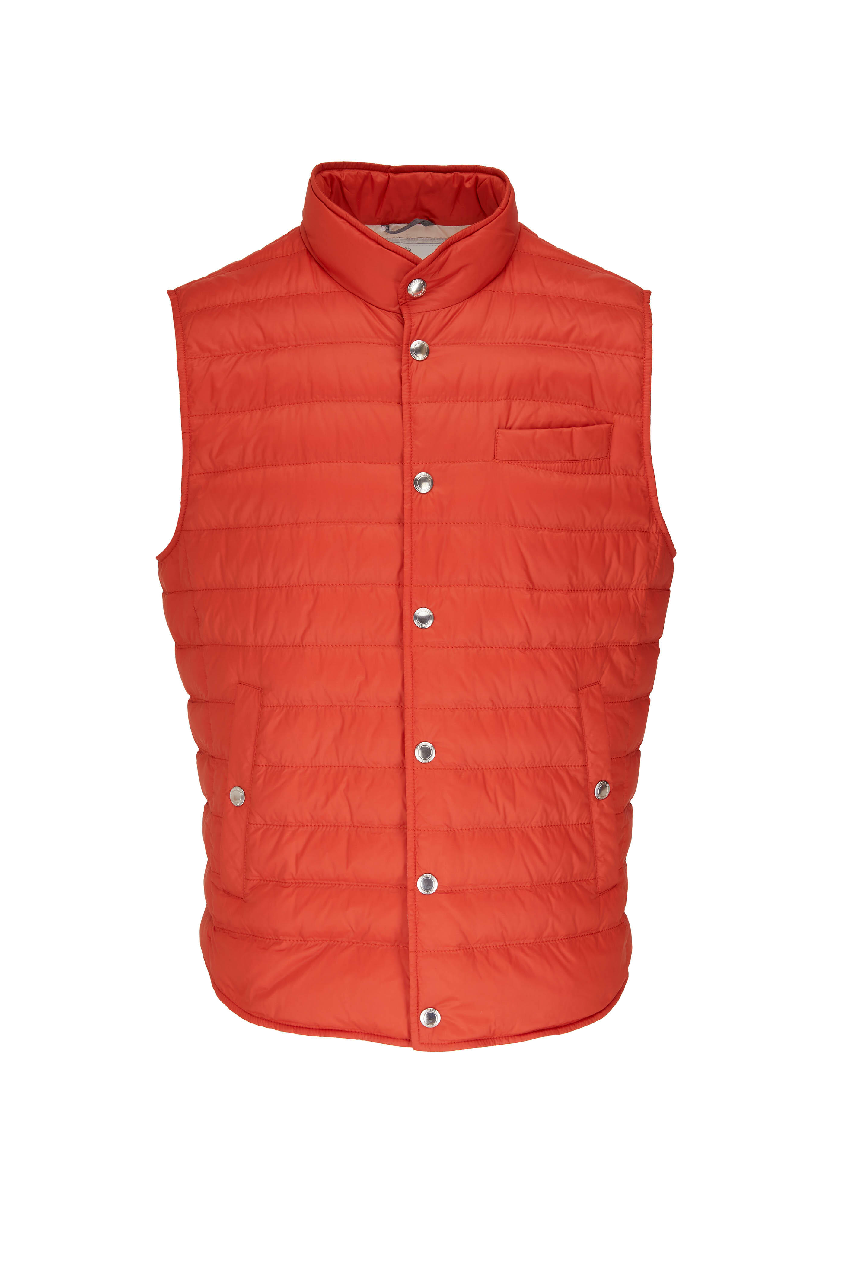 Brunello Cucinelli - Carrot Quilted Vest | Mitchell Stores