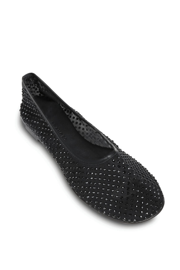 Dear Frances Balla Black Small Crystal Ballet Flat