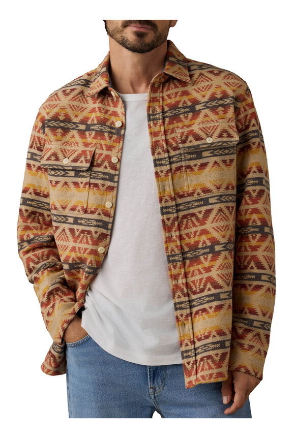 Faherty Brand Lehi Canyon Uzmate Print Cotton Shacket - view 2
