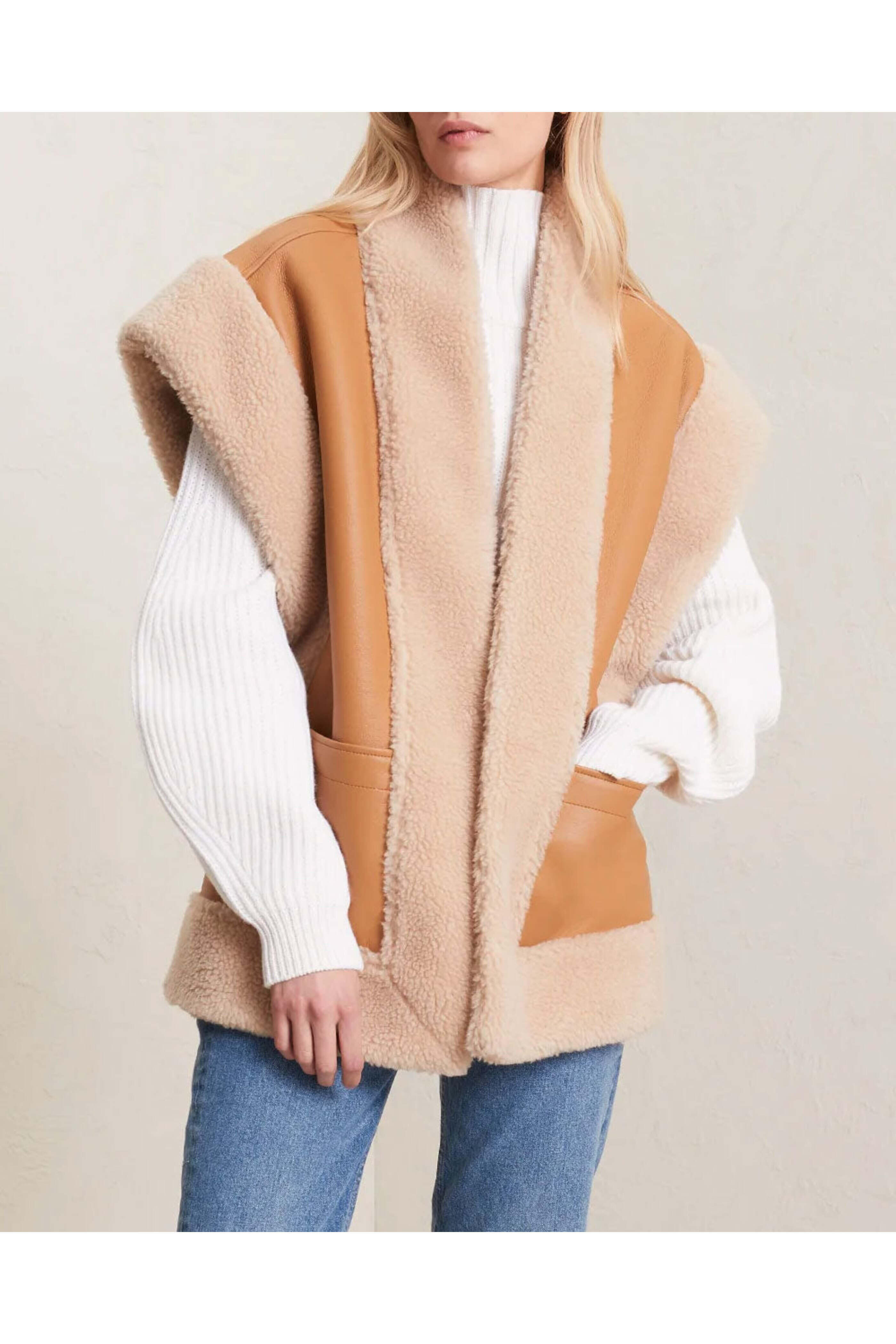 A.L.C. - Pecan Sutton Faux Fur Vest