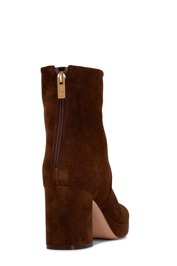 AGL - Betty Brown Suede Platform Ankle Boot, 80mm