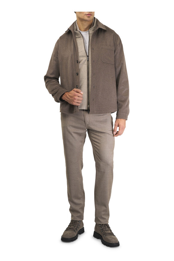 Maurizio Baldassari Light Gray Wool T-Shirt - view 2