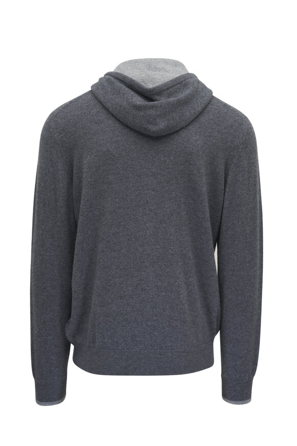 Fedeli - Gray Cashmere Zip Hoodie