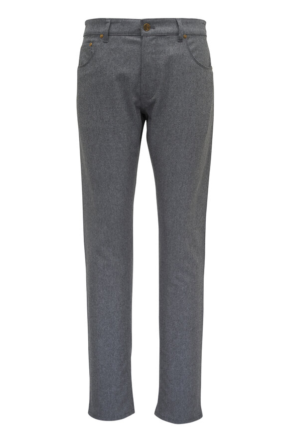 PT Torino Jazz Gray Wool & Cashmere Five Pocket Pant