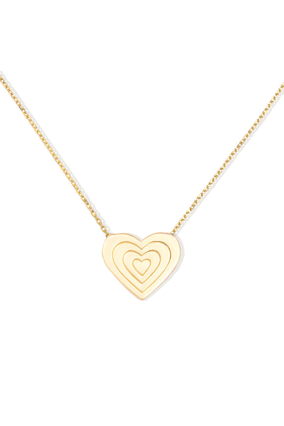 Campbell + Charlotte 14k Yellow Gold Juju Heart Charm Necklace - view 2