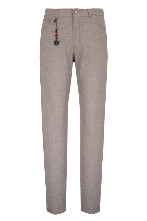 Marco Pescarolo Beige Stretch Cashmere Five Pocket Pant - view 1