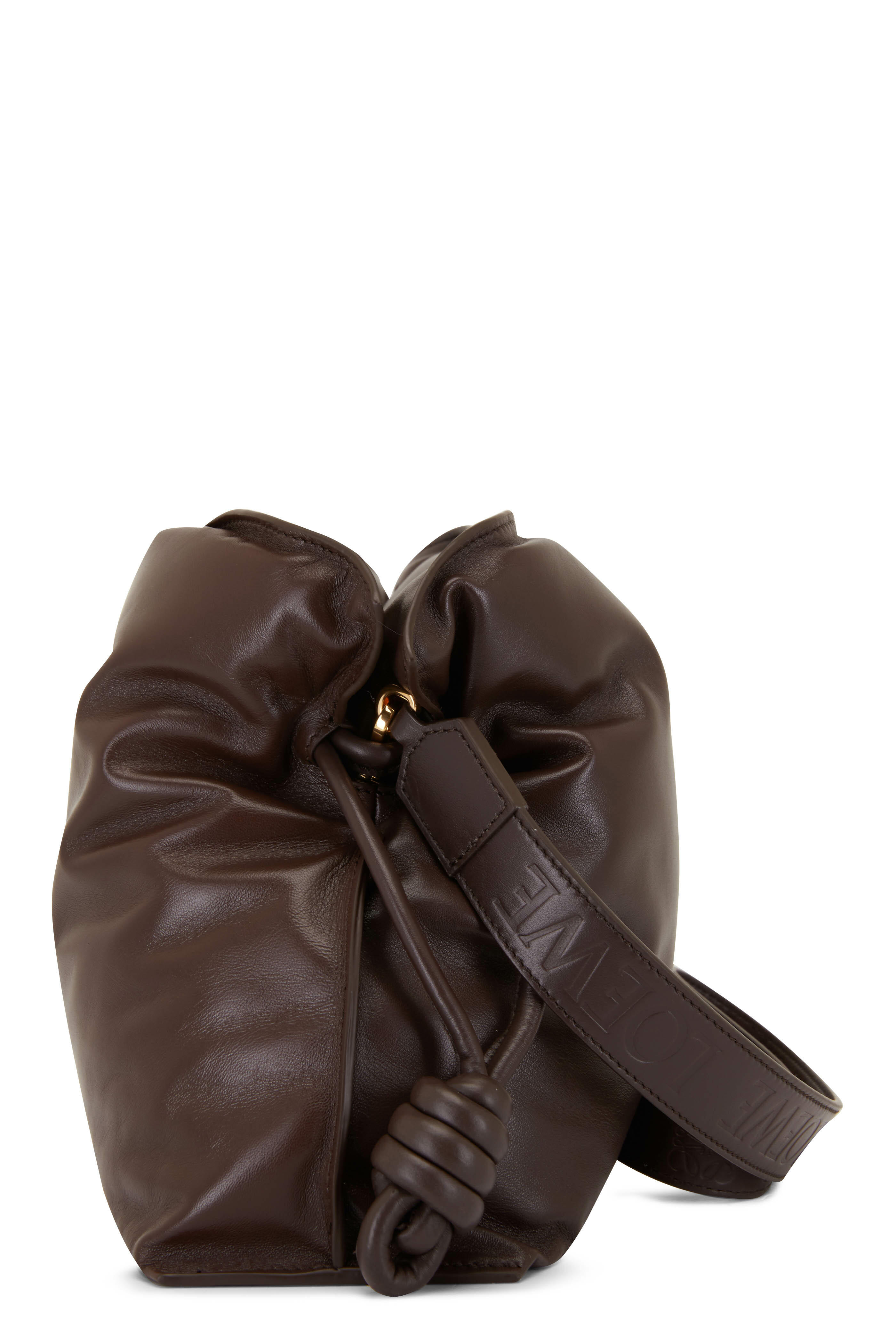 Loewe - Flamenco Dark Chocolate Puffer Leather Clutch