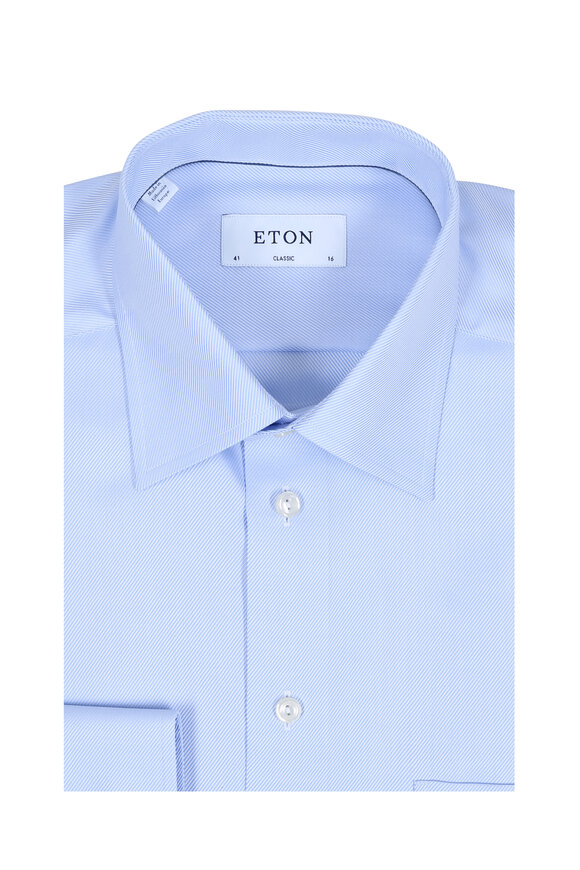 Eton - Light Blue Striped Classic Fit Dress Shirt