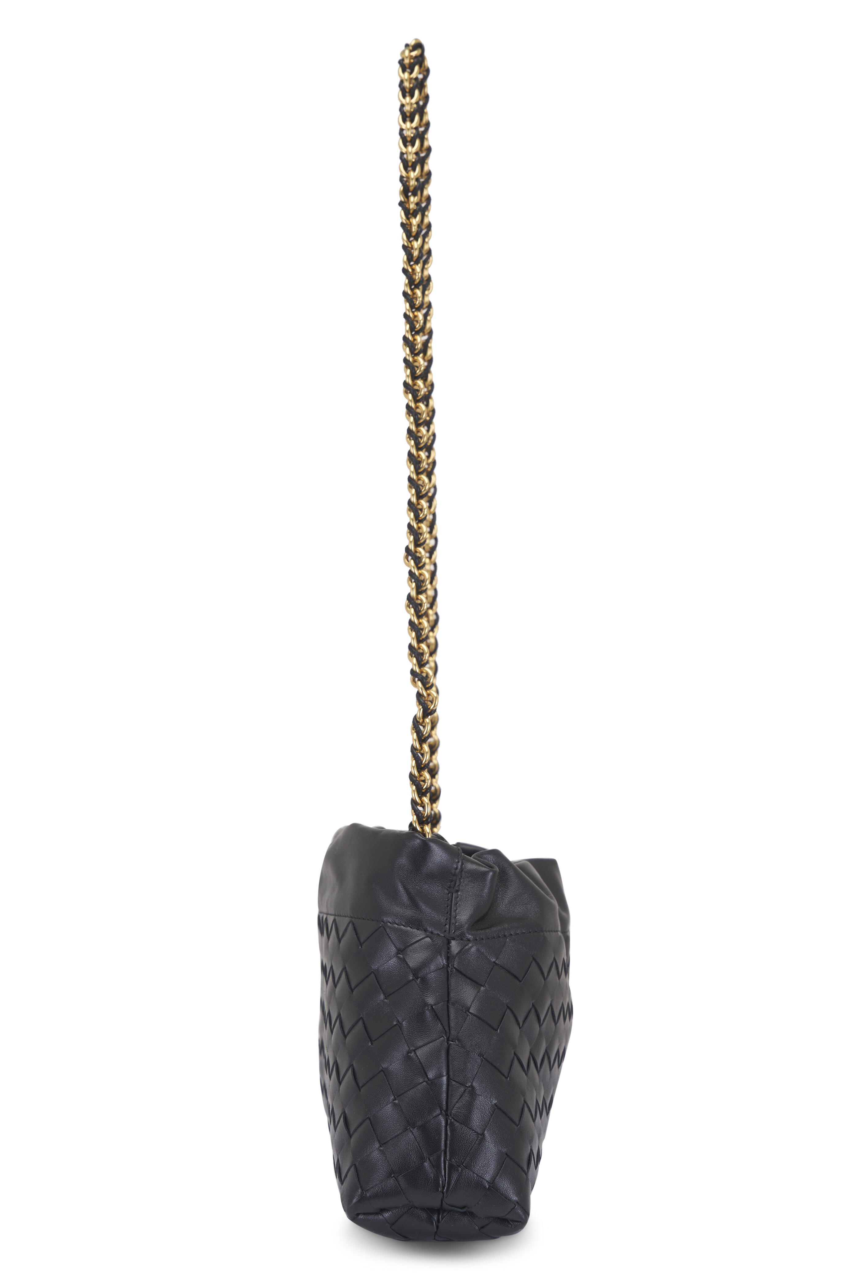Bottega Veneta - Dustbag Notte Black Intrecciato Leather Pouch